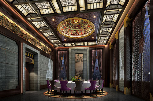 长坡镇低调奢华的新中式酒店设计效果图