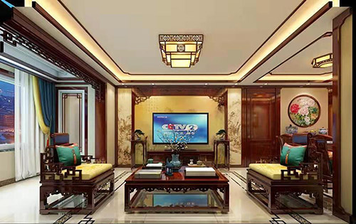 长坡镇住宅新中式风格装修，尽显奢华品味